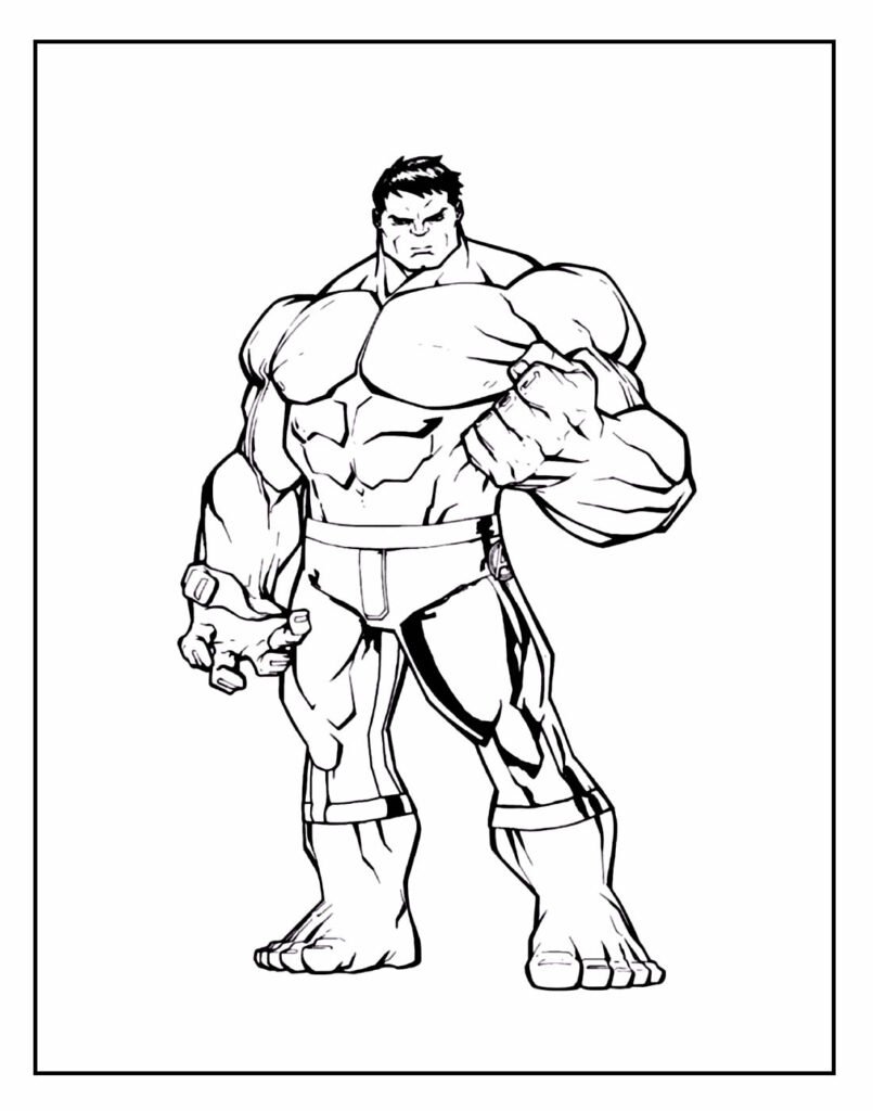 desenho lindo de hulk para pintar e colorir 1