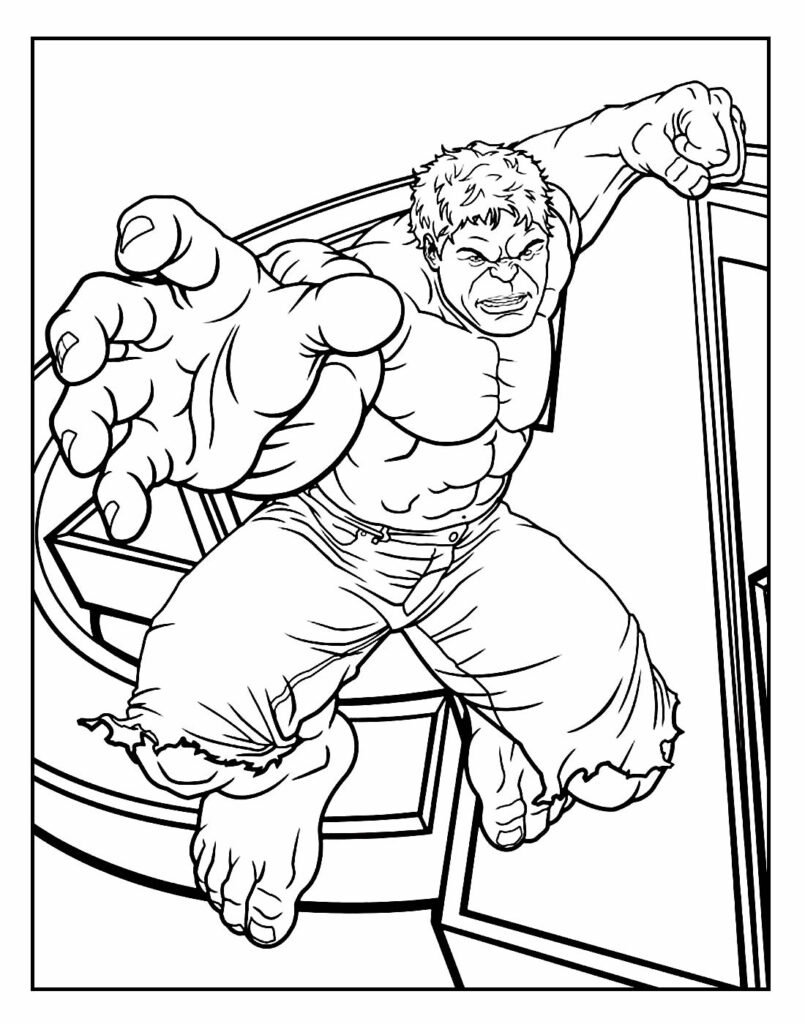 desenho lindo de hulk para pintar e colorir 10