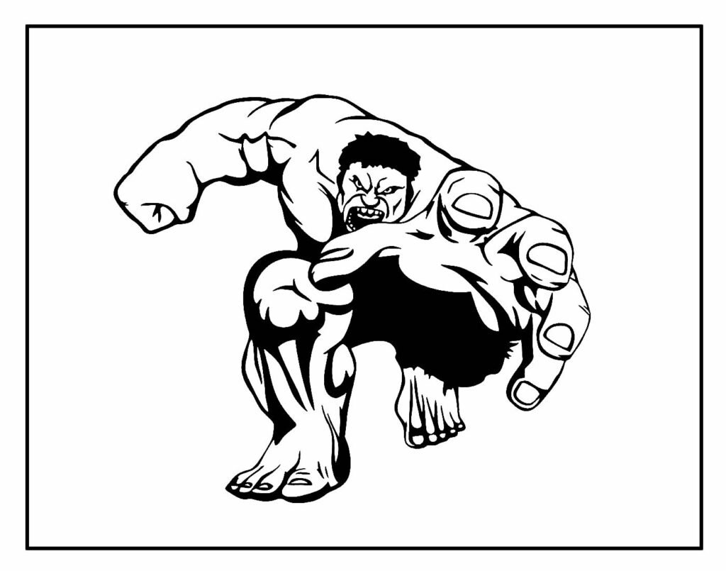 desenho lindo de hulk para pintar e colorir 17