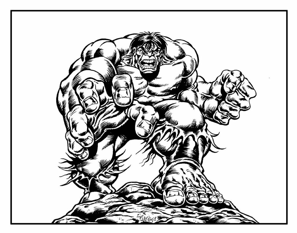 desenho lindo de hulk para pintar e colorir 18