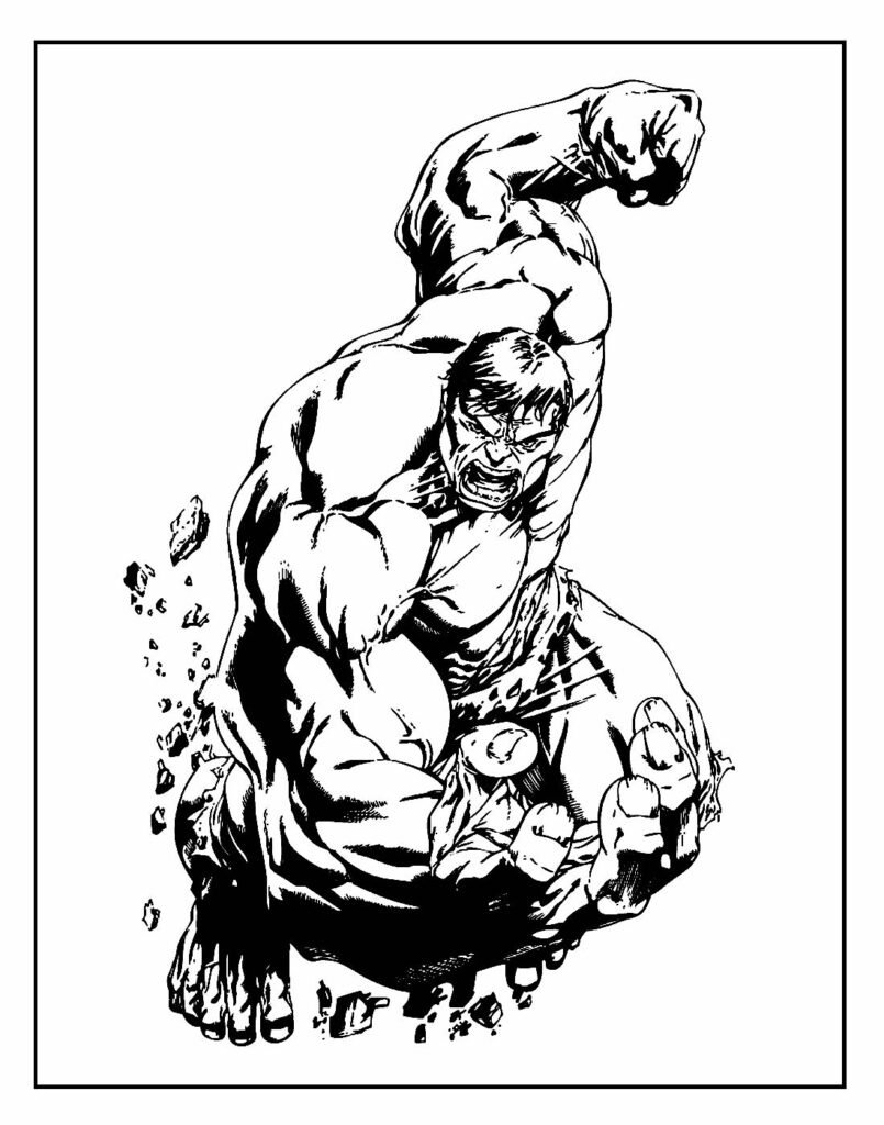 desenho lindo de hulk para pintar e colorir 19