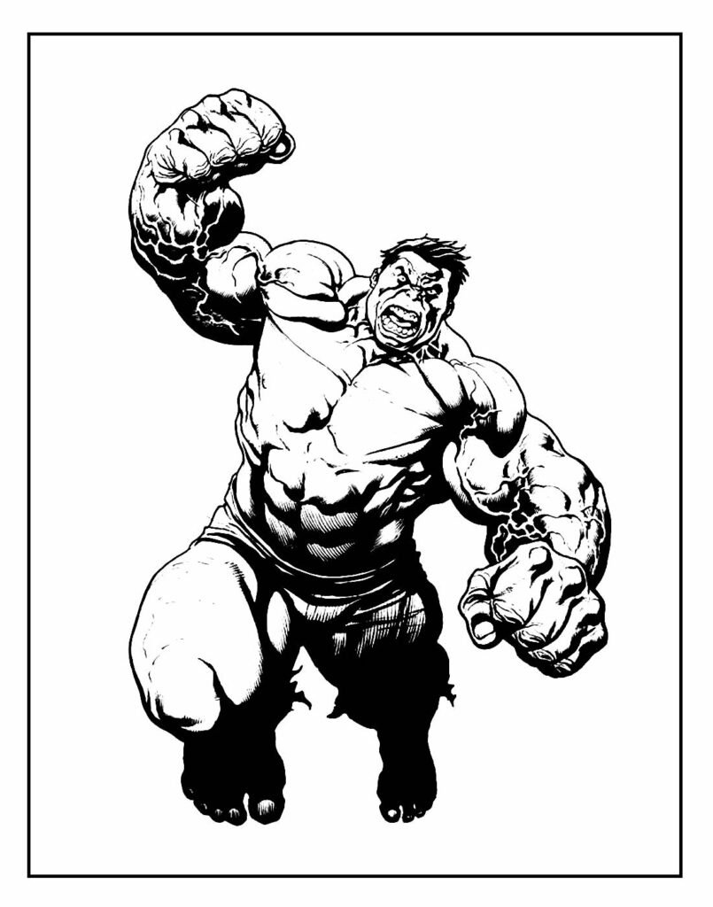 desenho lindo de hulk para pintar e colorir 20