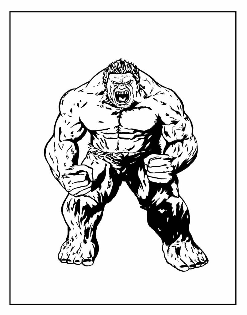 desenho lindo de hulk para pintar e colorir 5