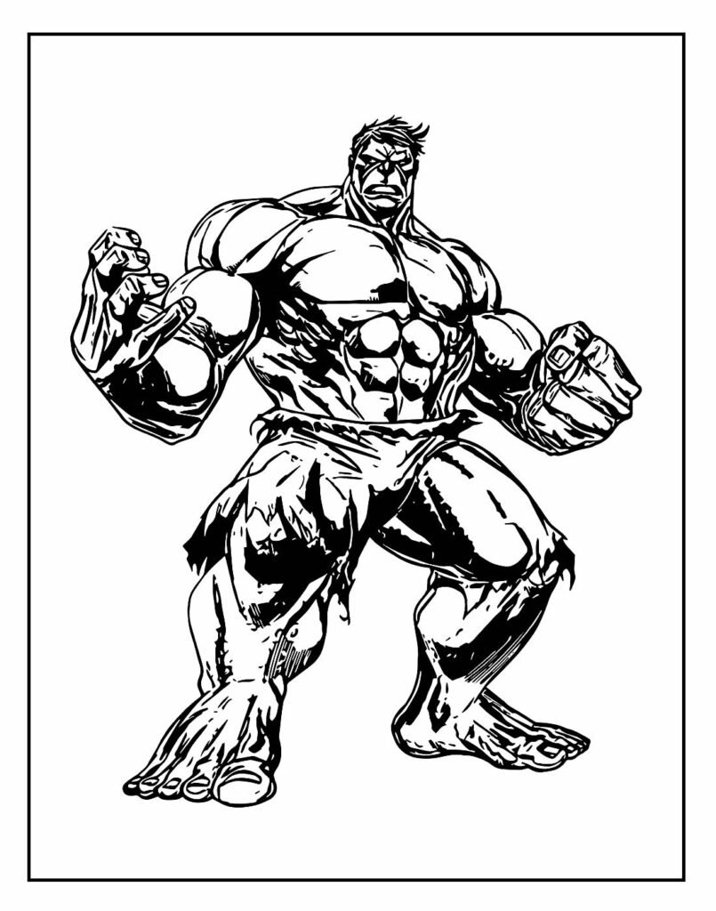 desenho lindo de hulk para pintar e colorir 9