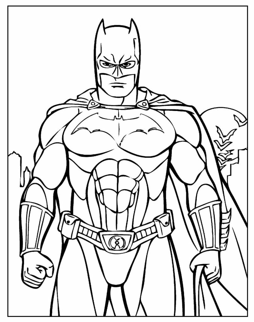 desenho para colorir do batman 1