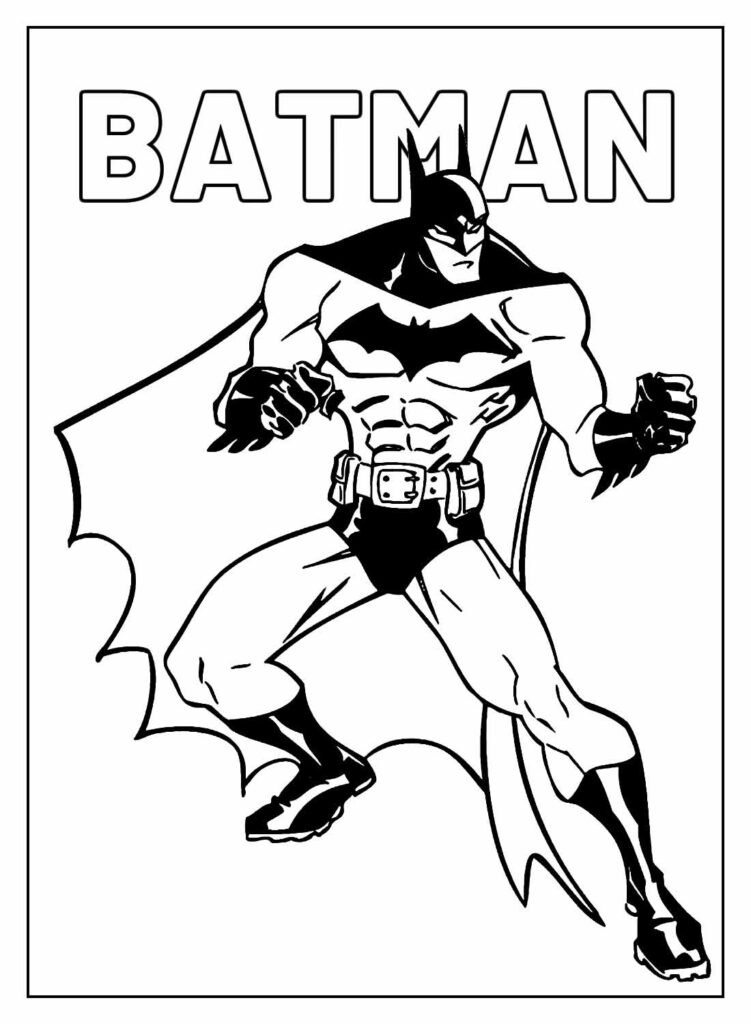 desenho para colorir do batman 43