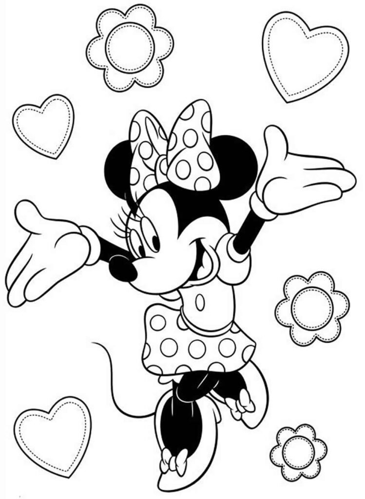 desenhos da minnie para colorir 5 1