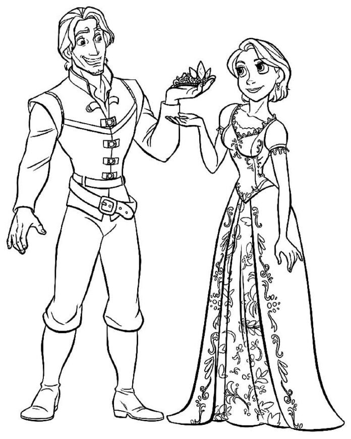 +100 Desenhos da Rapunzel para Colorir e Imprimir