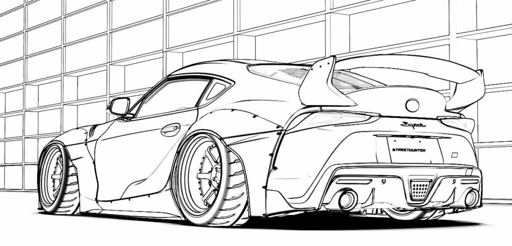 desenhos de carros para colorir 4