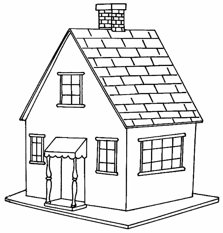 desenhos de casa para colorir 1