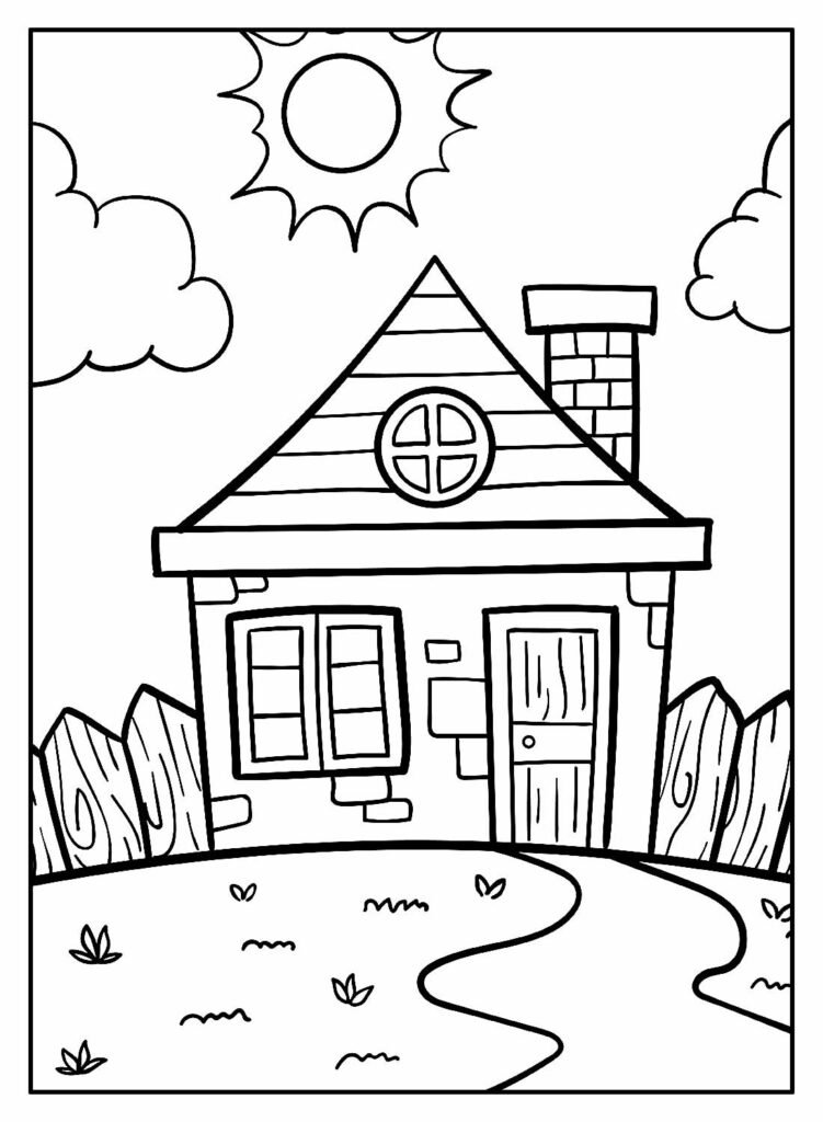 desenhos de casa para colorir 17