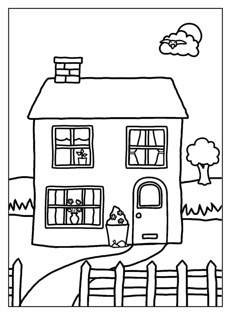 desenhos de casa para colorir 6