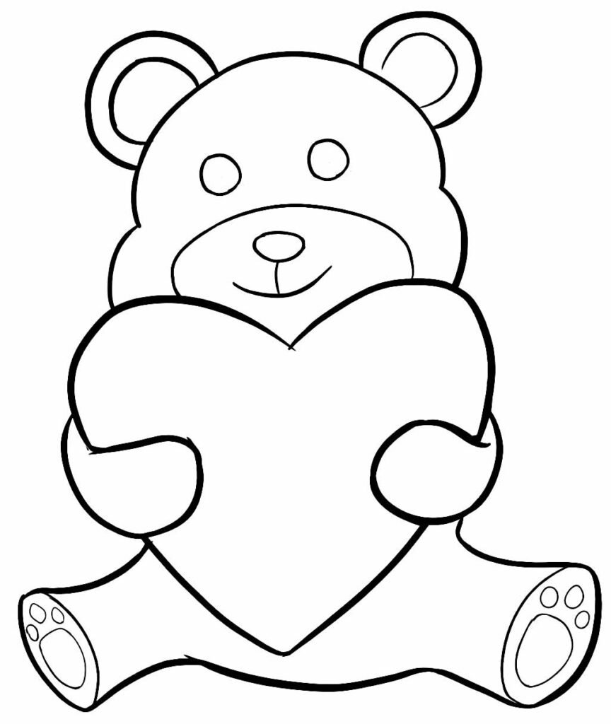 desenhos de coração para colorir e pintar infantil