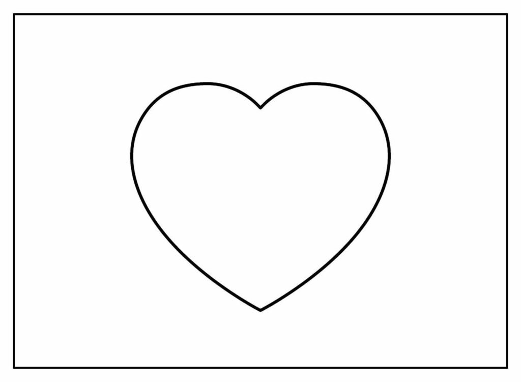 desenhos de coração para colorir e pintar moldura 2
