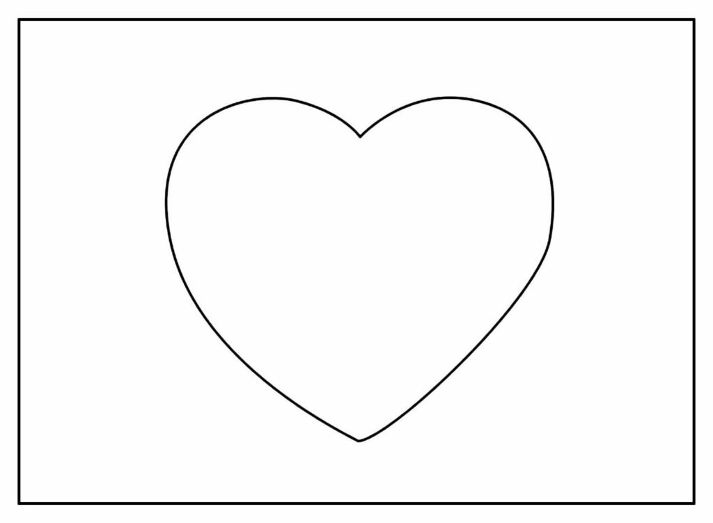 desenhos de coração para colorir e pintar moldura 3