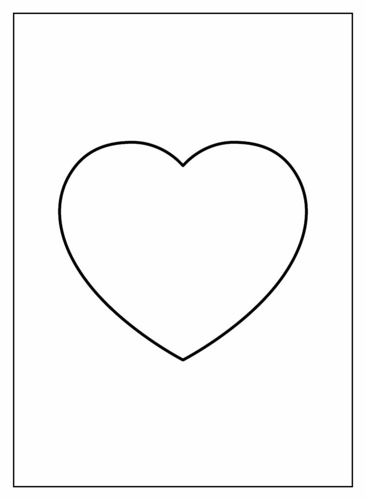 desenhos de coração para colorir e pintar moldura