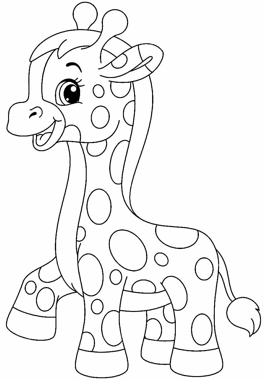 +70 Desenhos de Girafa para Colorir e Imprimir