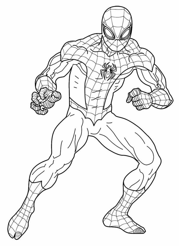 desenhos de homem aranha para pintar e colorir 1