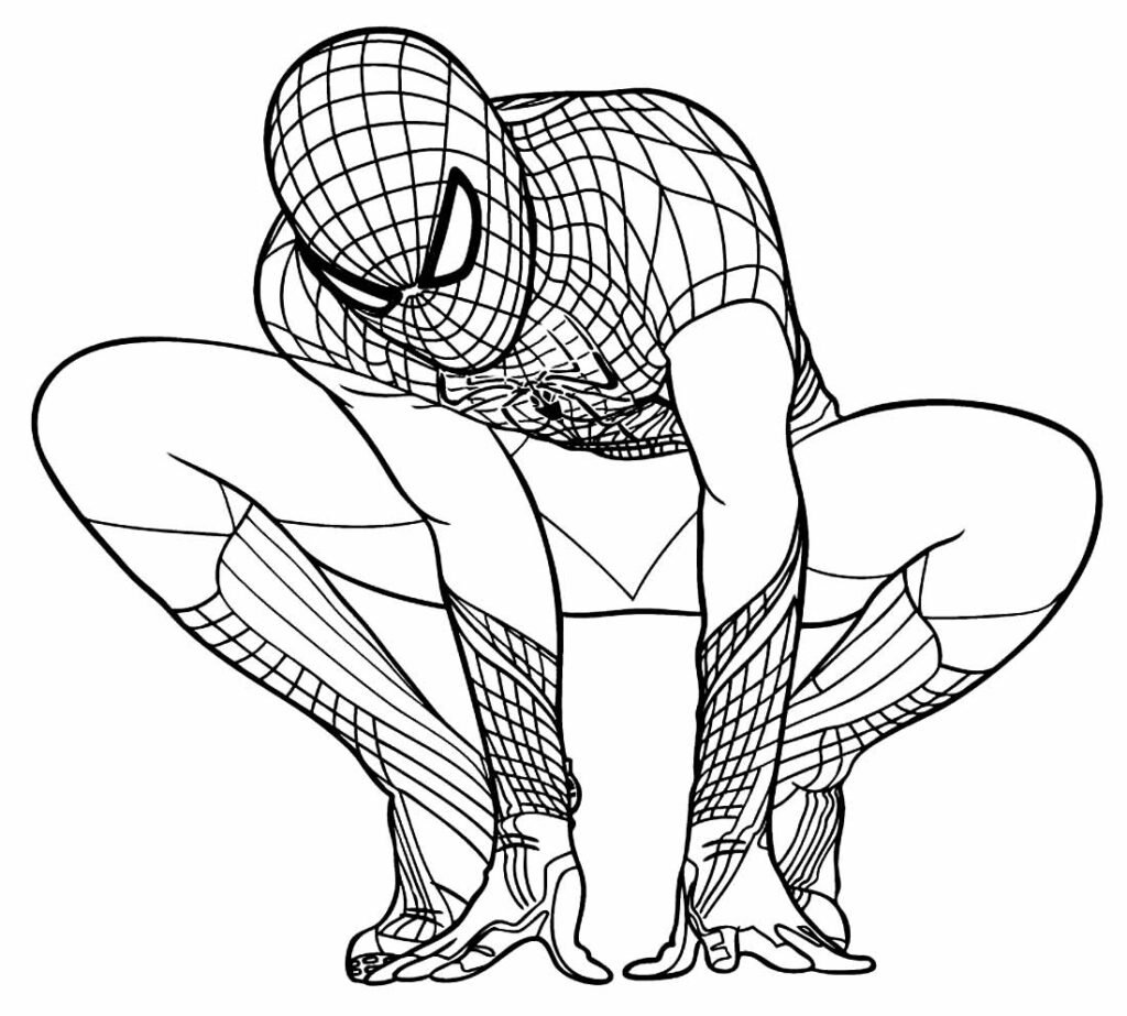 desenhos de homem aranha para pintar e colorir 12