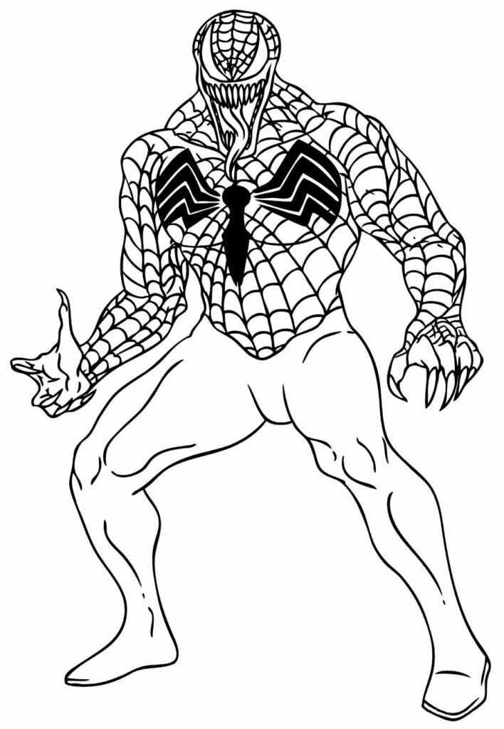 desenhos de homem aranha para pintar e colorir 14