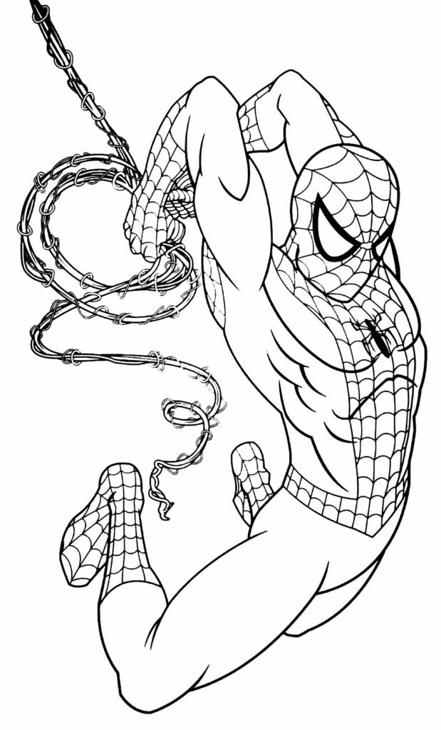 desenhos de homem aranha para pintar e colorir 2