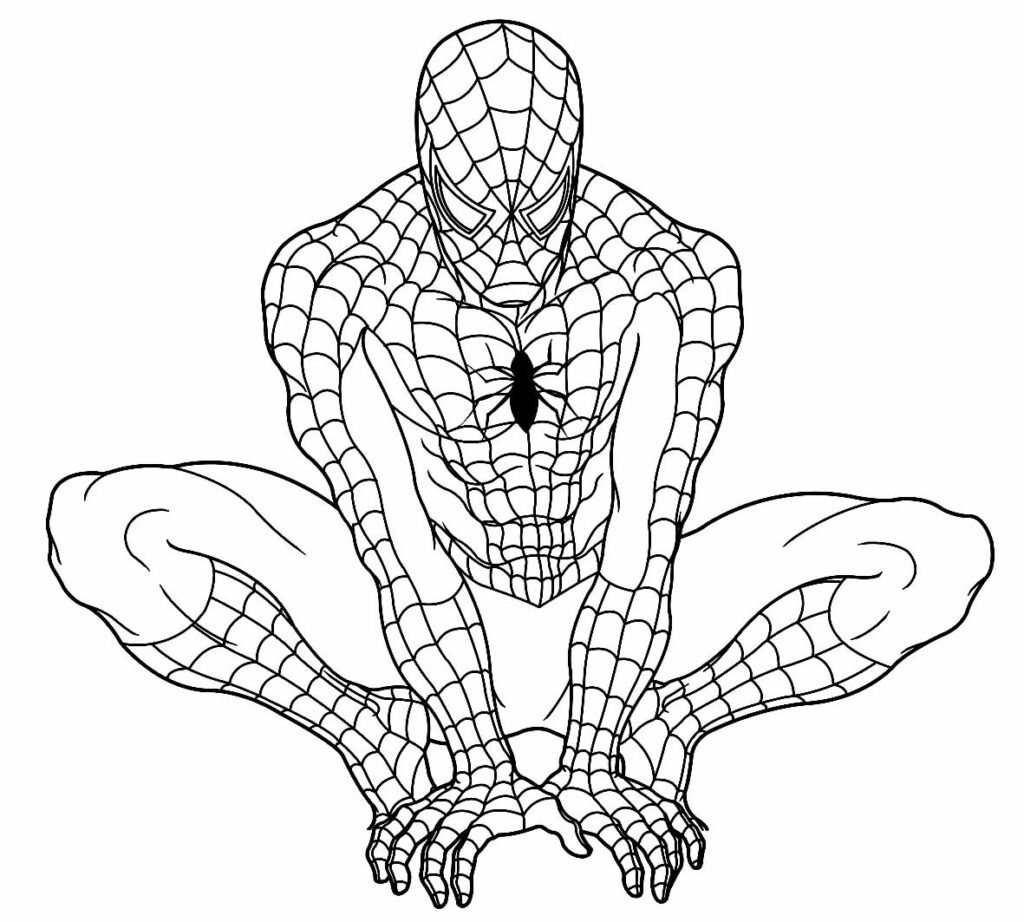 desenhos de homem aranha para pintar e colorir 3
