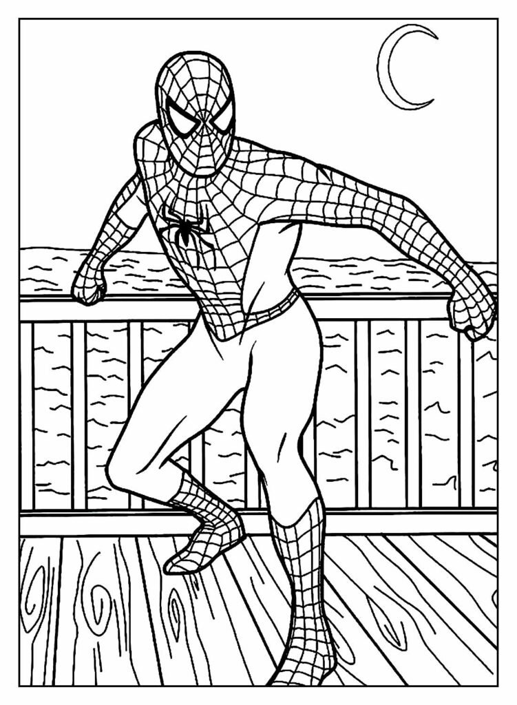 desenhos de homem aranha para pintar e colorir 36