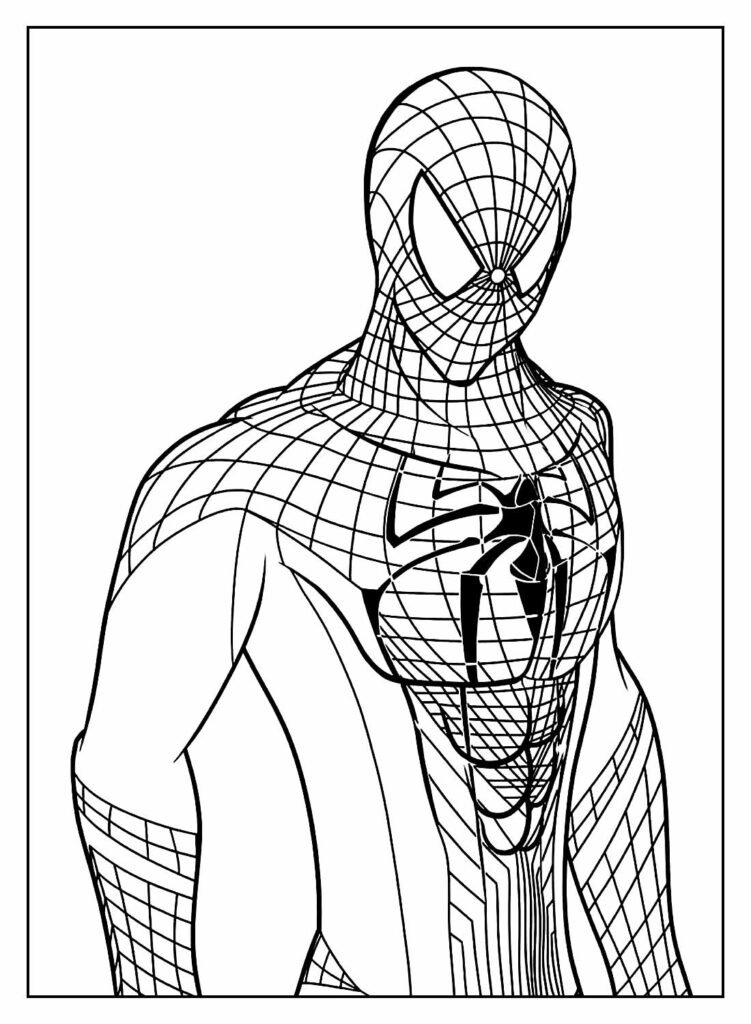 desenhos de homem aranha para pintar e colorir 38