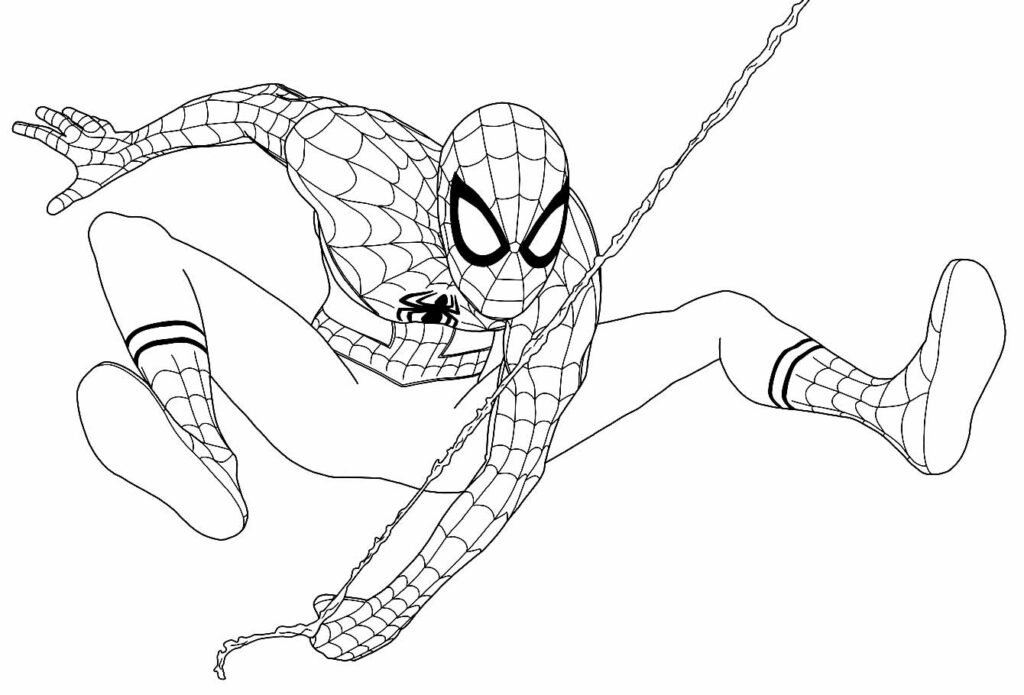 desenhos de homem aranha para pintar e colorir 4