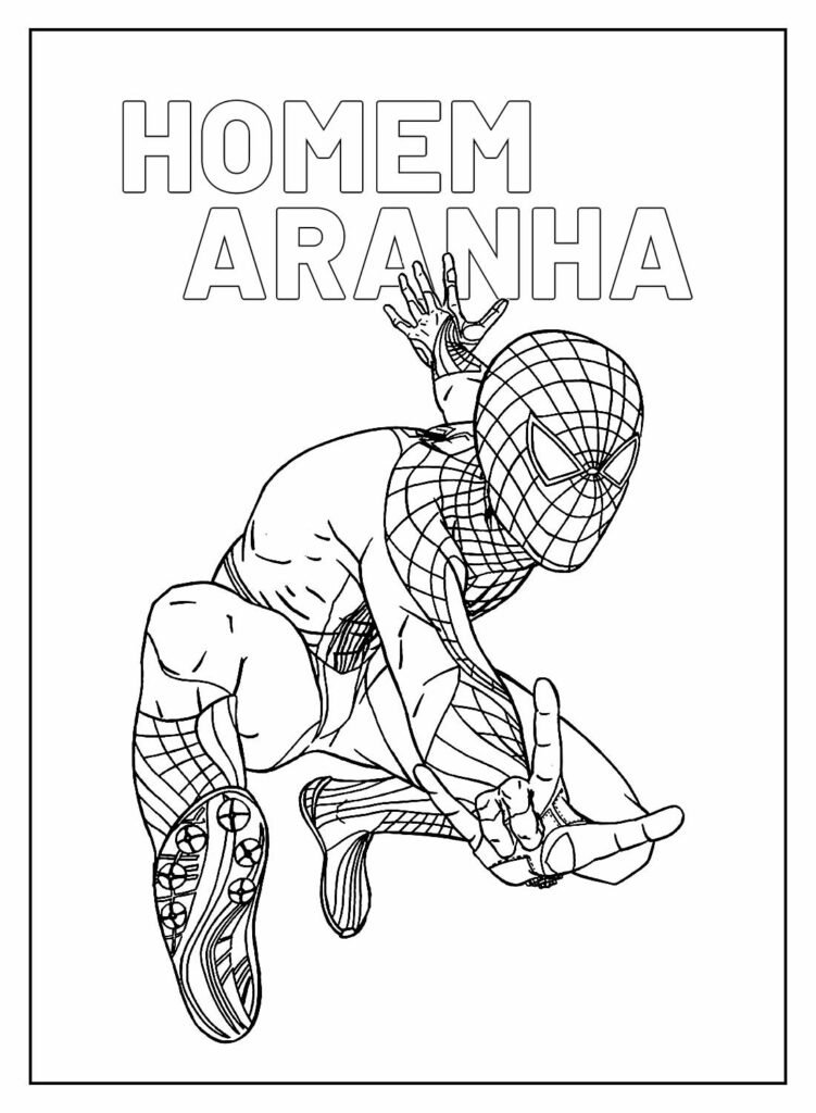 desenhos de homem aranha para pintar e colorir 43