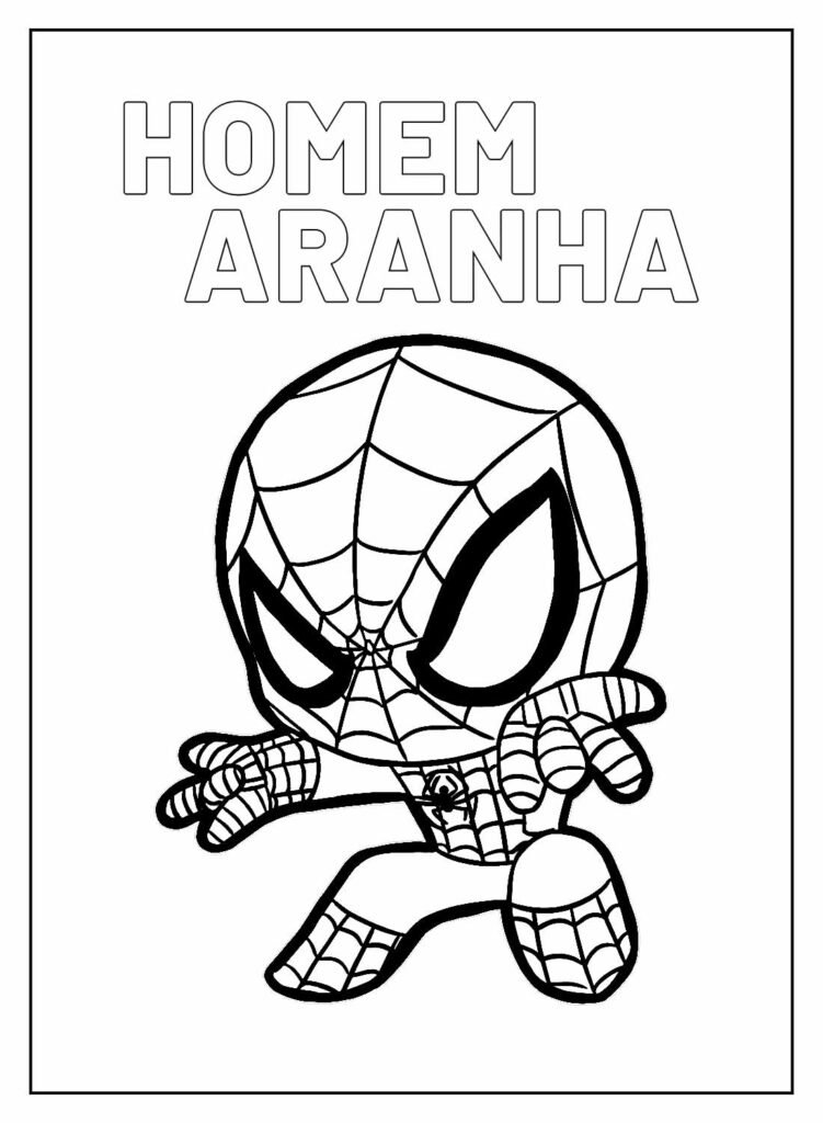 desenhos de homem aranha para pintar e colorir 45