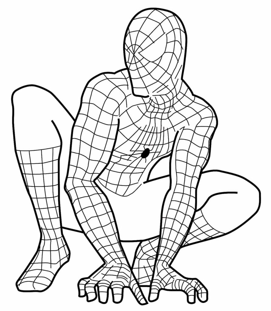 desenhos de homem aranha para pintar e colorir 5