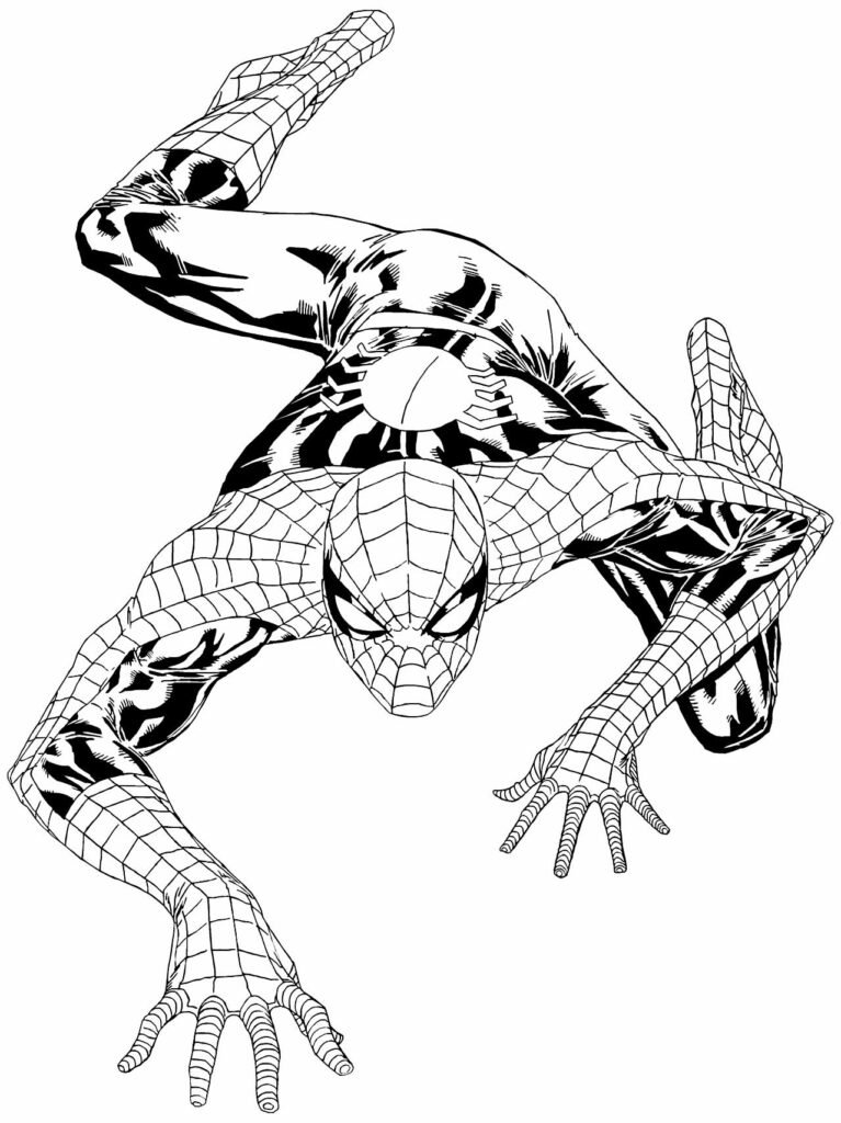 desenhos de homem aranha para pintar e colorir 54