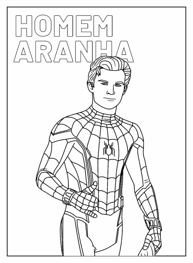 desenhos de homem aranha para pintar e colorir 58a