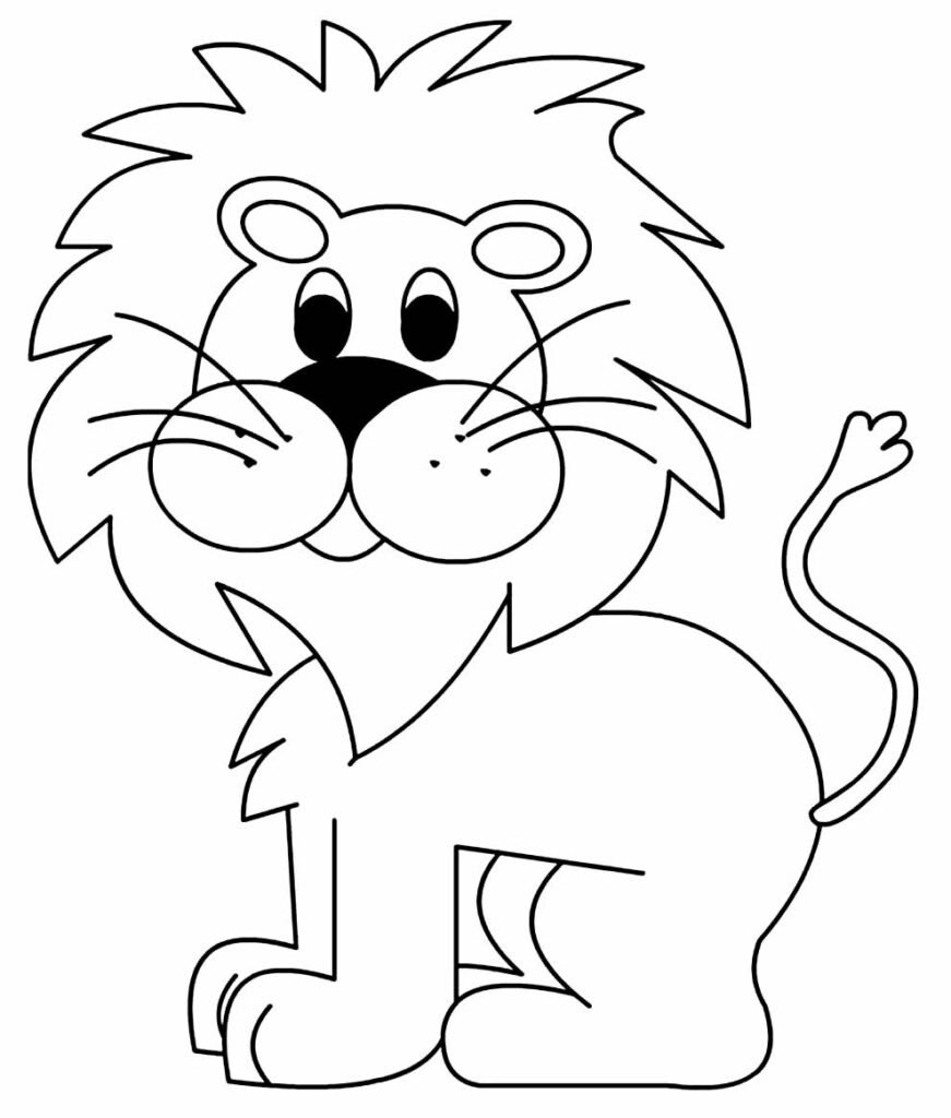 desenhos de leao para pintar e colorir 14