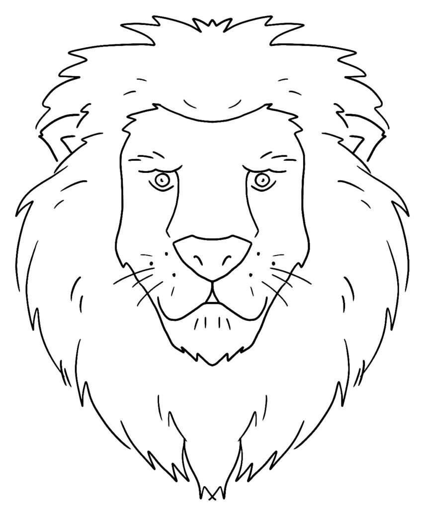 desenhos de leao para pintar e colorir 45