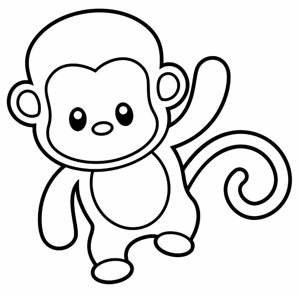 desenhos de macaco para colorir 1