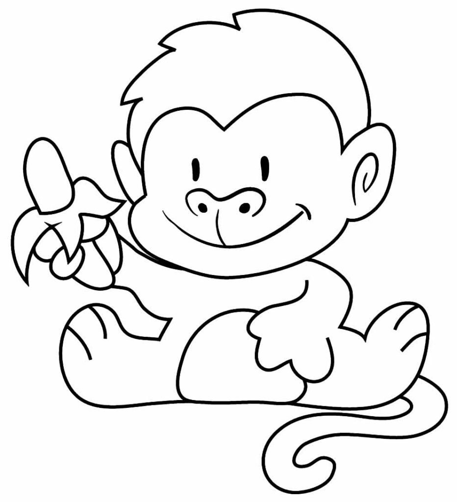 Desenhos de Macaco para colorir - Bora Colorir