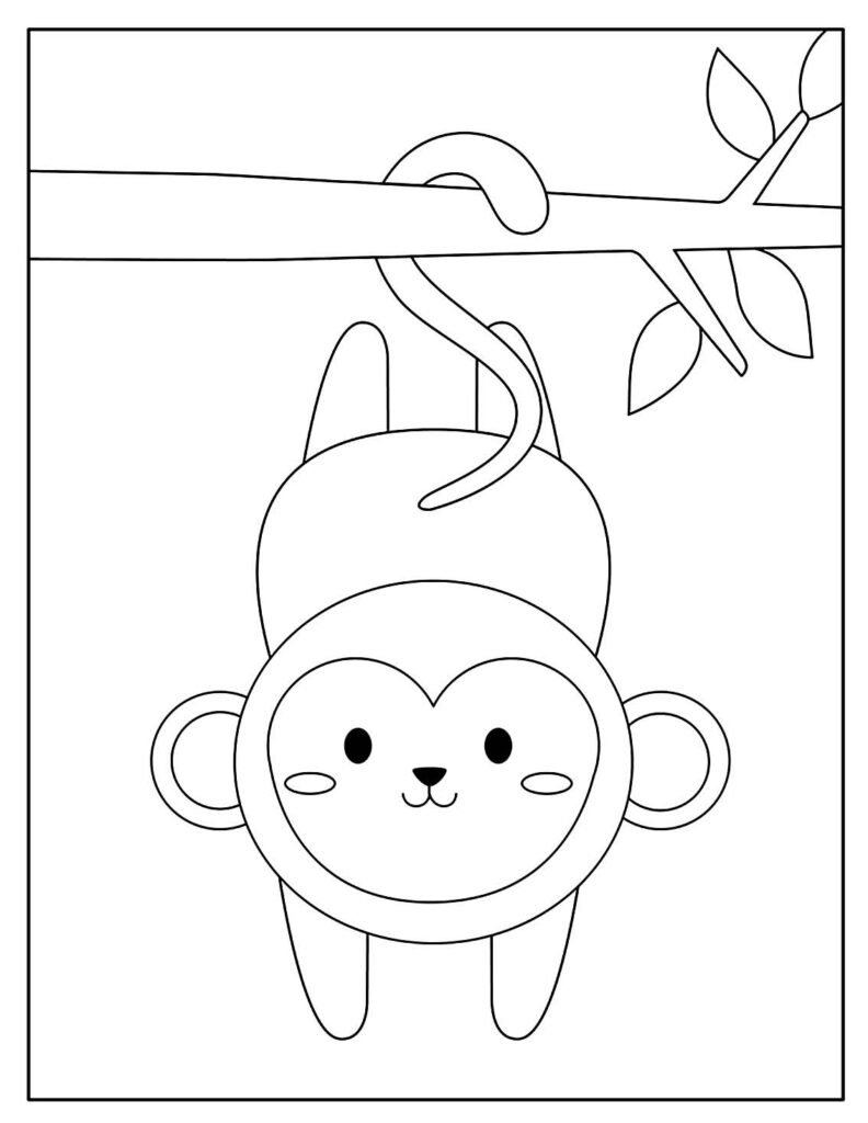desenhos de macaco para colorir 1000