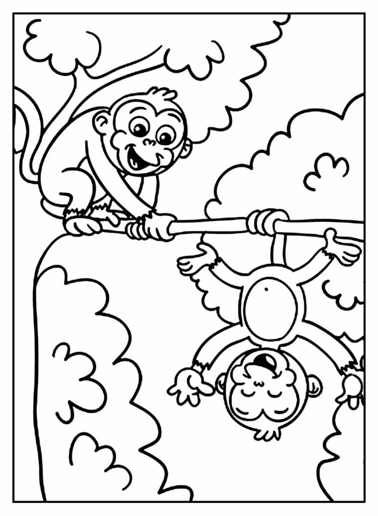 desenhos de macaco para colorir 13