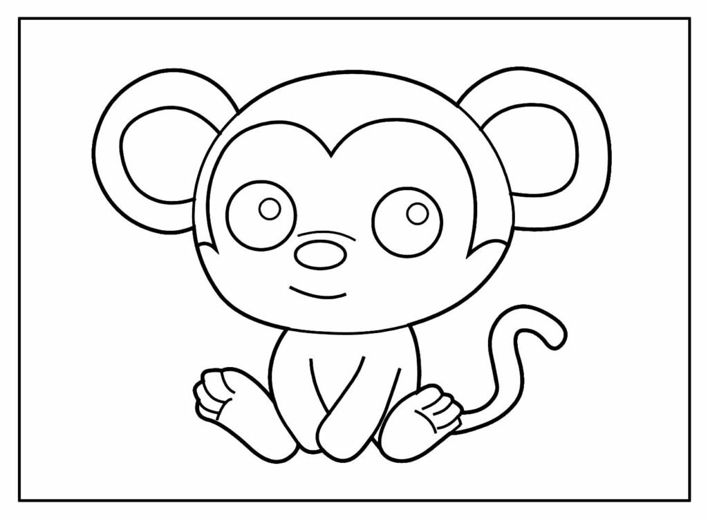desenhos de macaco para colorir 16