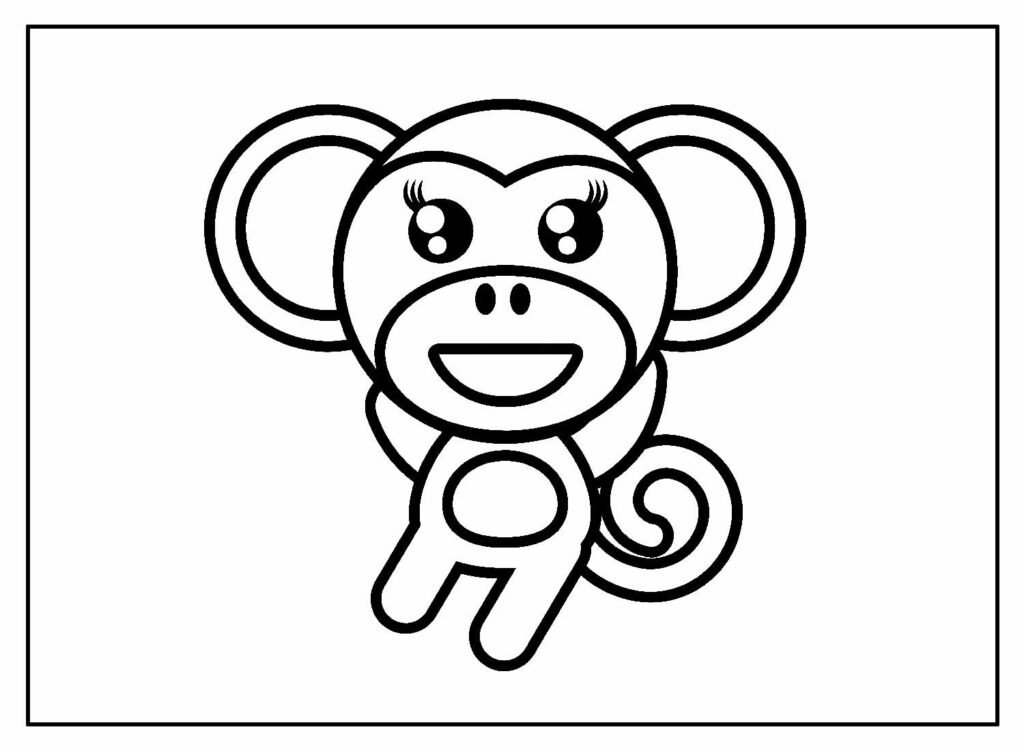 desenhos de macaco para colorir 17