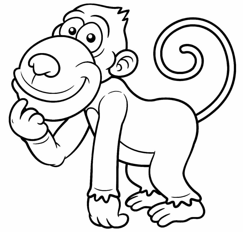 Desenho Para Colorir macaco - Imagens Grátis Para Imprimir - img 17524