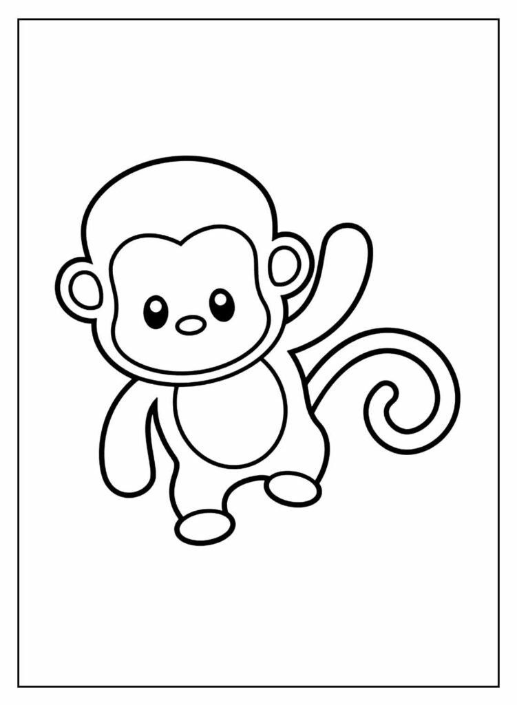 desenhos de macaco para colorir 2