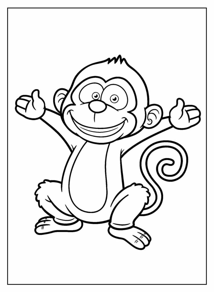 desenhos de macaco para colorir 21