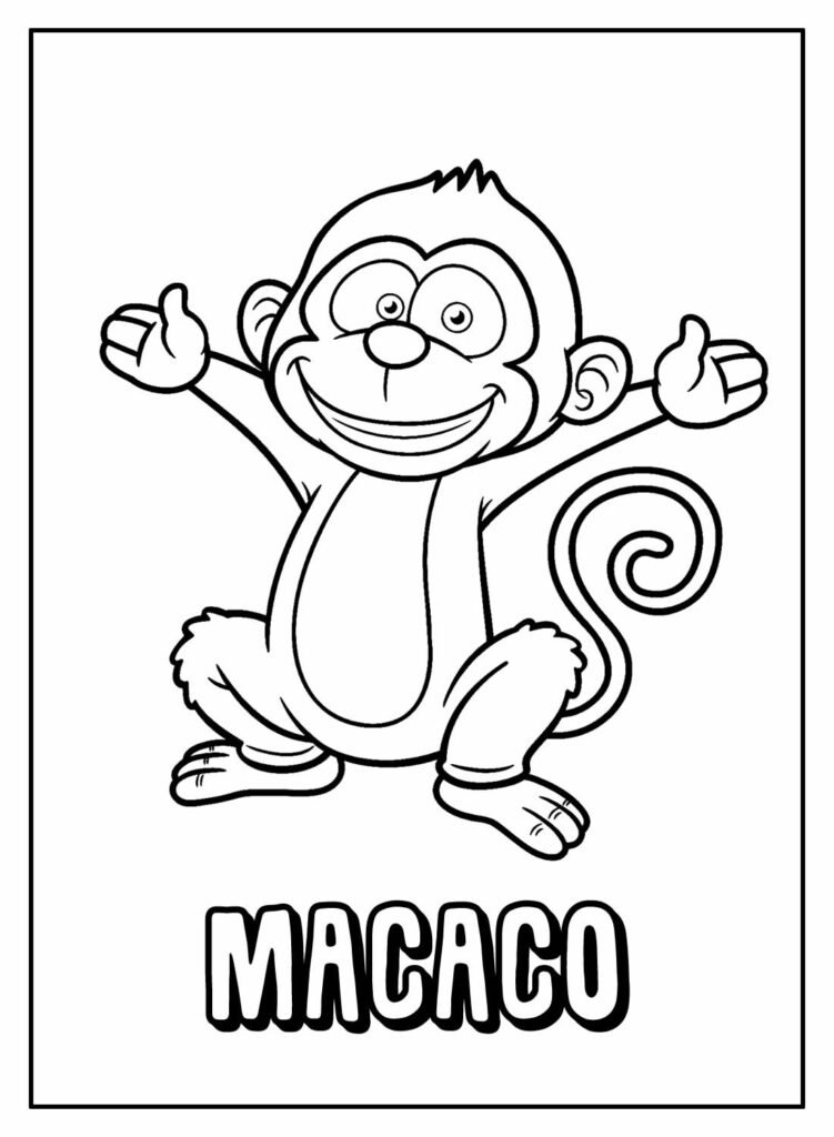 desenhos de macaco para colorir 24