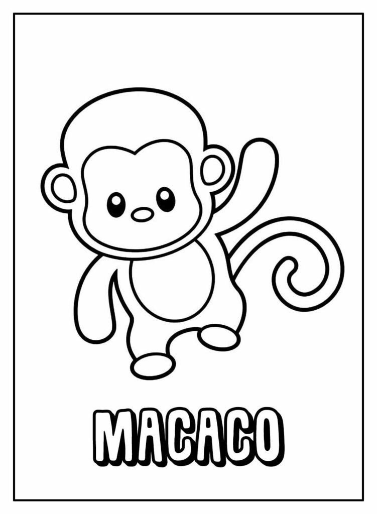 desenhos de macaco para colorir 25