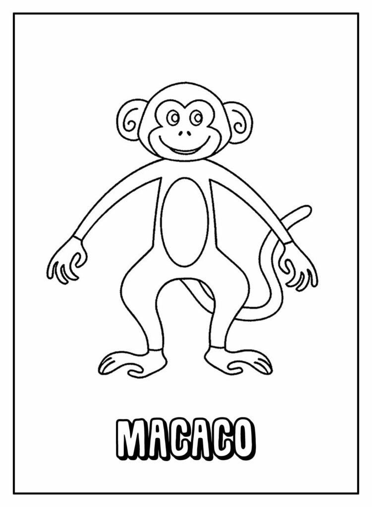 desenhos de macaco para colorir 26
