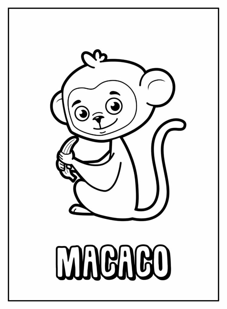 desenhos de macaco para colorir 27