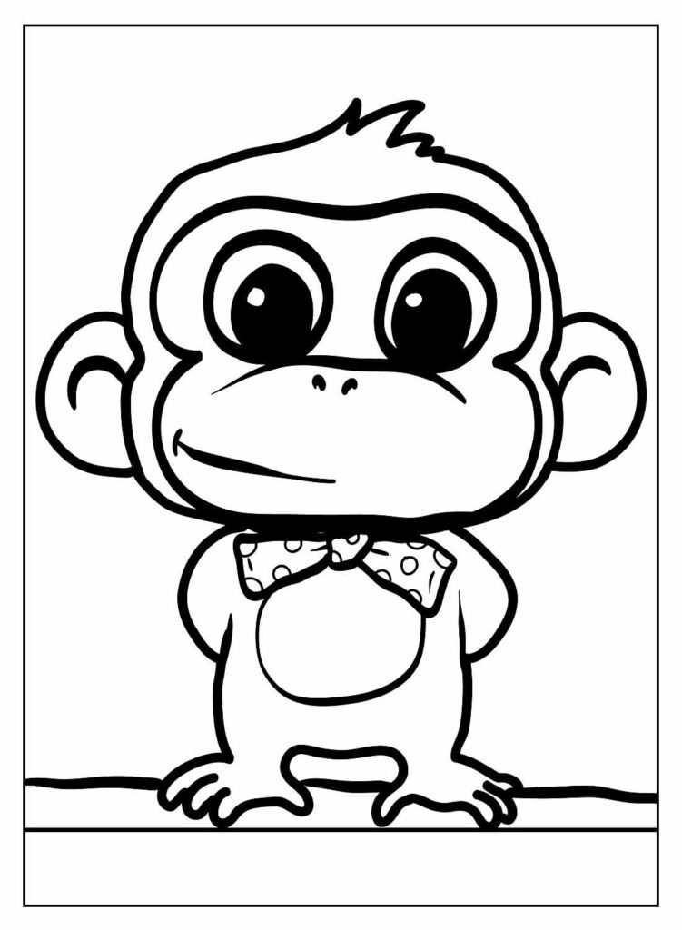 desenhos de macaco para colorir 3